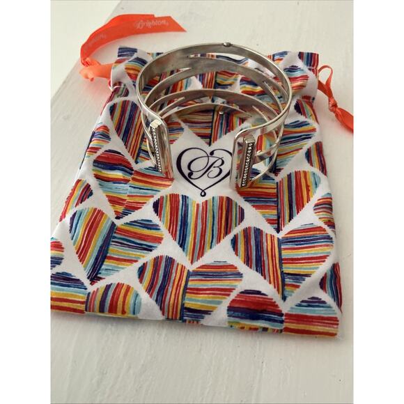 Brighton Christo Chara Wide Cuff Silver Tone Bracelet 6.5 In New in Dust bag - Picture 4 of 8